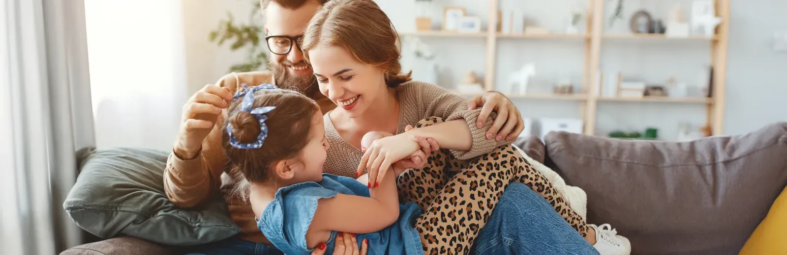 family playing in pest free home